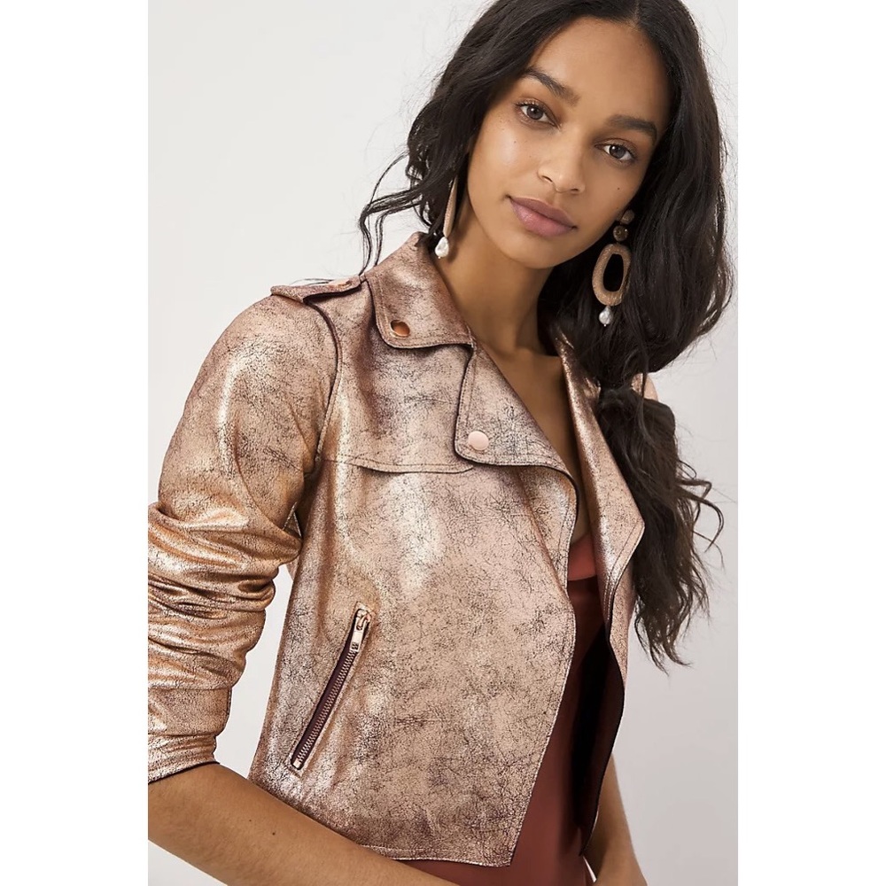 NWT Anthropologie Brisa Faux Leather jacket, XSP